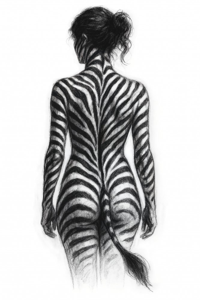 Une femme élégante en zèbre - Natalie Bruns