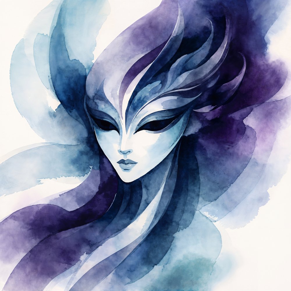 Masque bleu éthéré - Natalie Bruns
