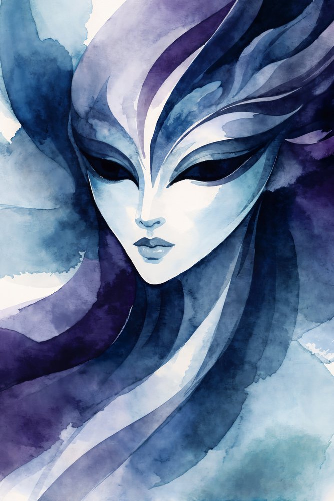 Femme masquée éthérée - Natalie Bruns