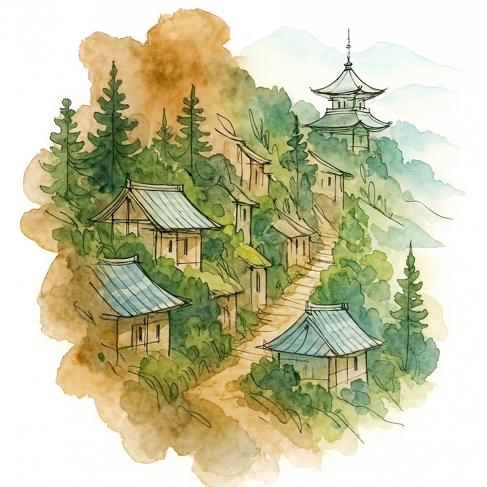 Village de montagne japonais - Natalie Bruns