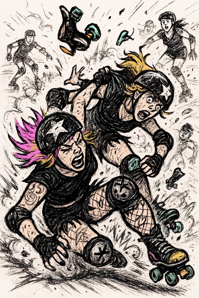 Accident de roller derby - Natalie Bruns