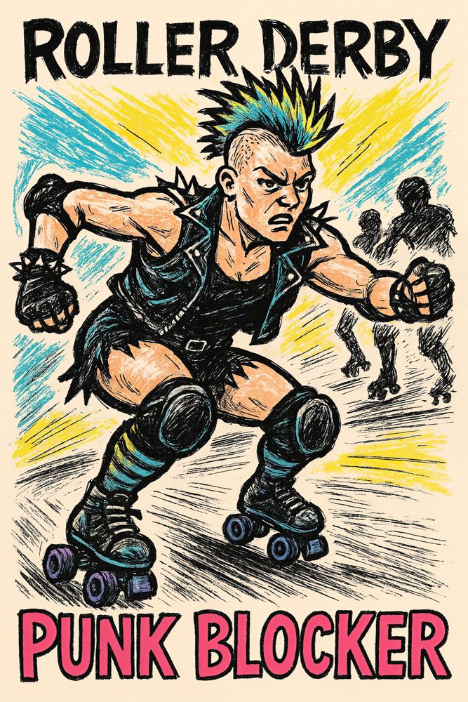 Roller Derby Punk Blocker - Natalie Bruns