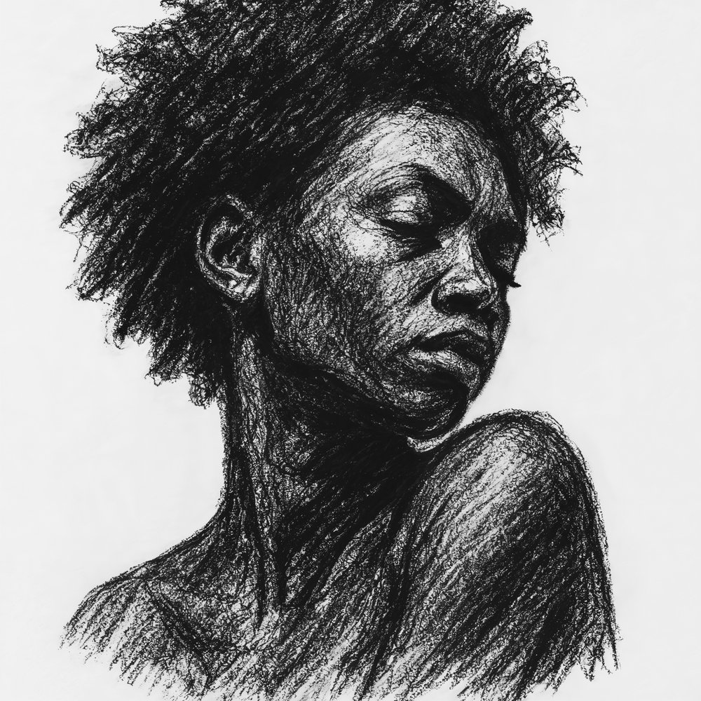 Une femme noire sereine - Natalie Bruns