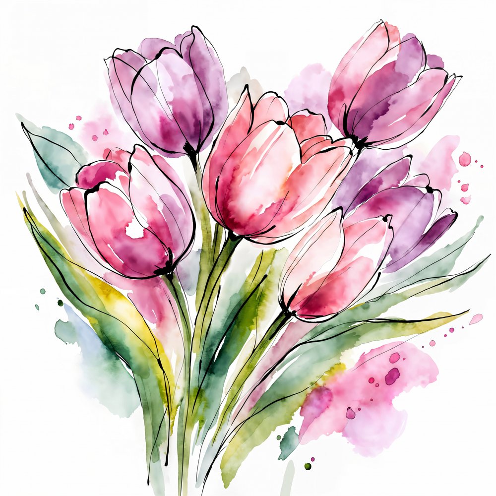 Bouquet de tulipes à l