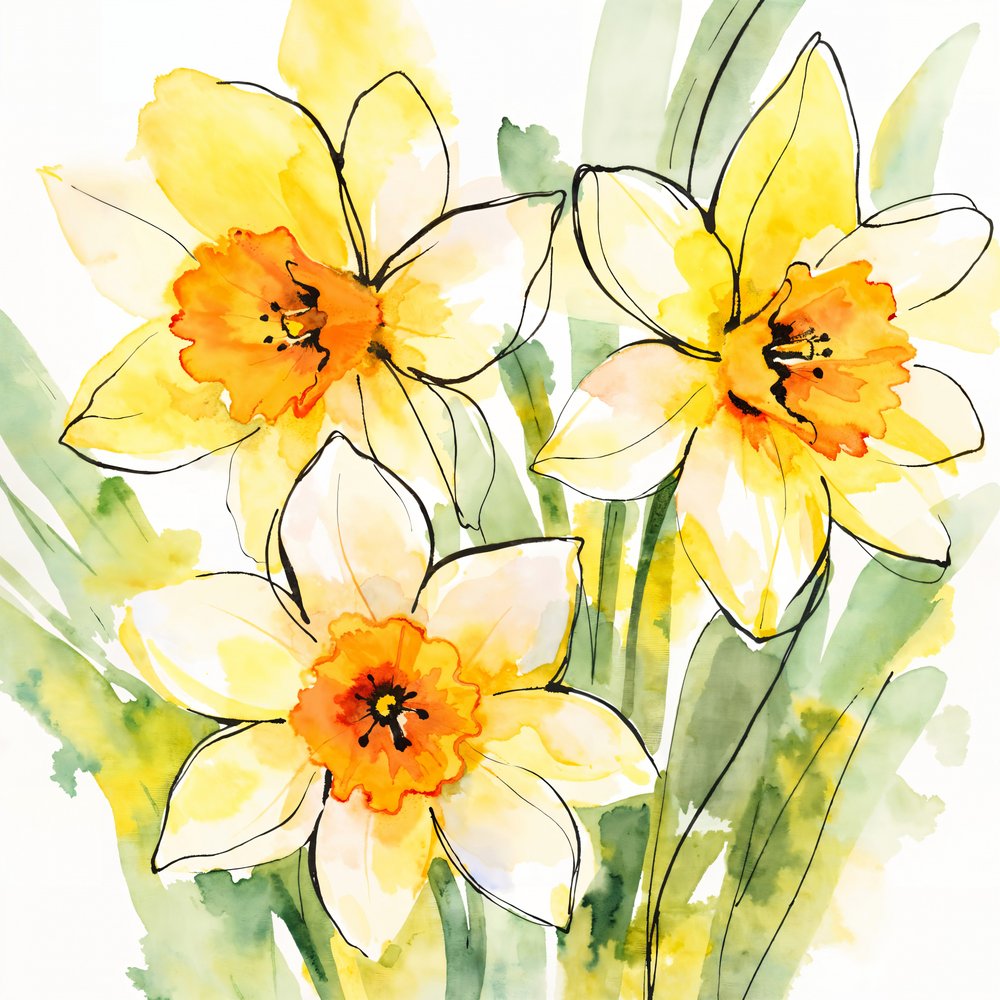 Des jonquilles jaunes en fleur - Natalie Bruns