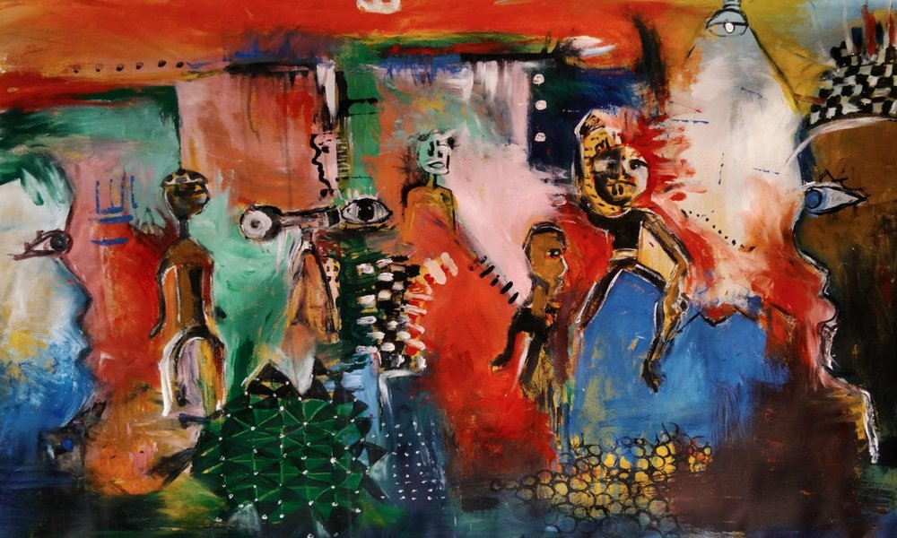 Personnages abstraits aux couleurs vives - Nico Phooko