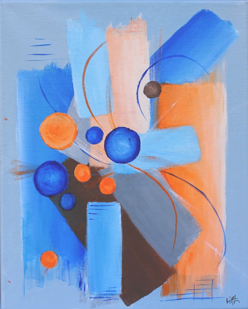 Sphères bleues et orange dynamiques - Nicolas Alsterdal