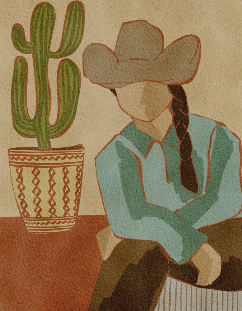 Une cow-girl du désert et un cactus - Nikita Jariwala