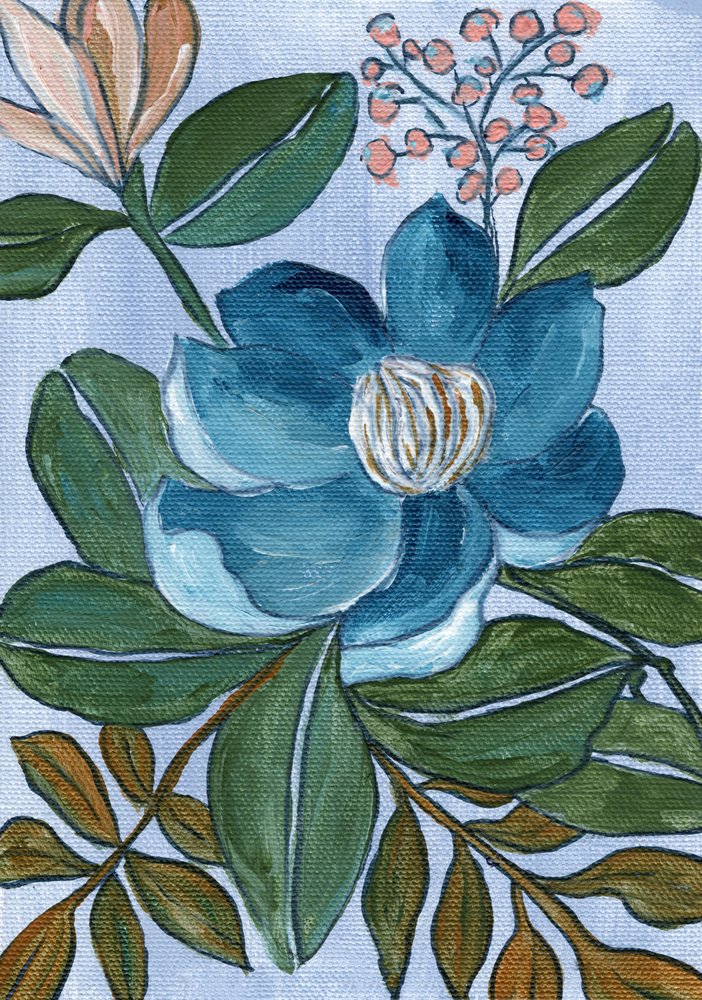 Élégante fleur bleue - Nikita Jariwala