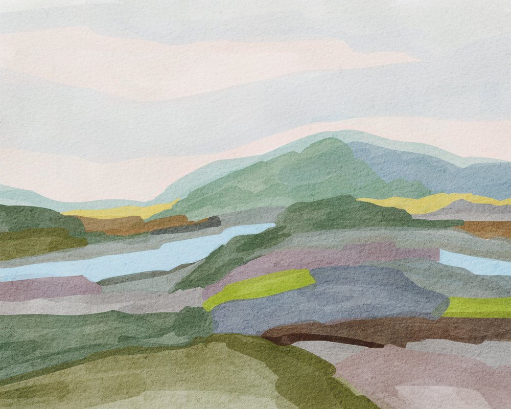 Paysage de montagne aux couleurs douces - Nikita Jariwala