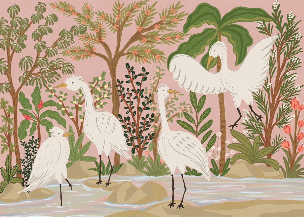 Aigrettes paisibles de la jungle - Nikita Jariwala