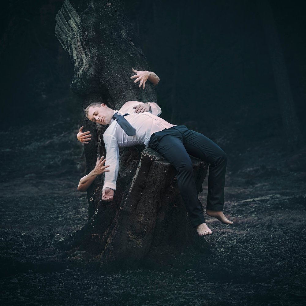 Sommeil surréaliste en forêt - Nuno Araujo