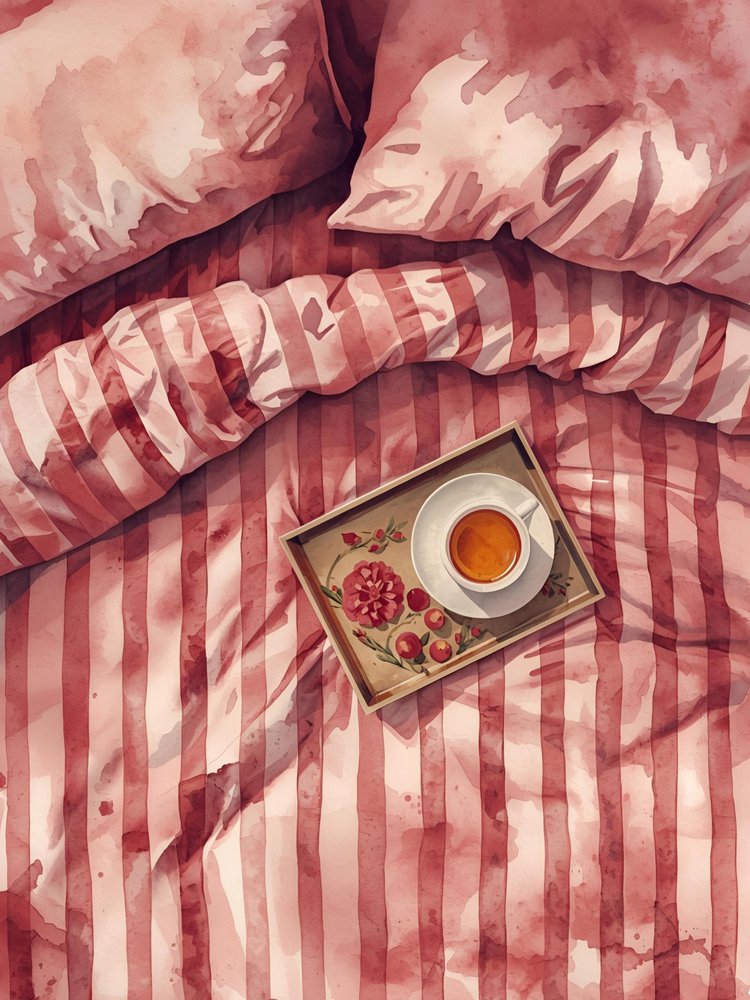 Un lit douillet pour prendre le thé le matin - Ohkimiko