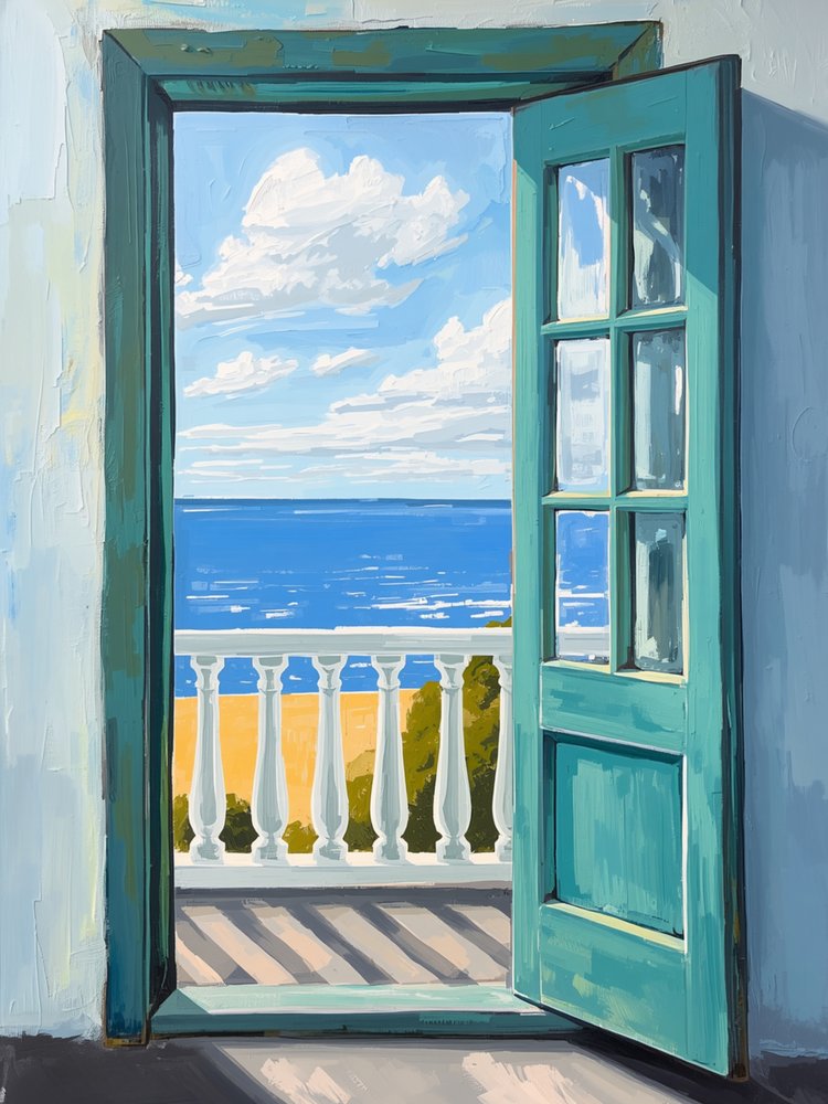 Porte ouverte avec vue sur l