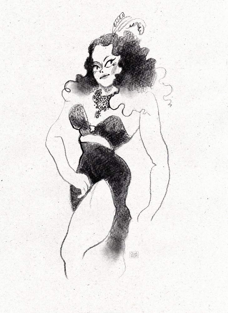 Diva rétro burlesque - Olga Skomorokhova