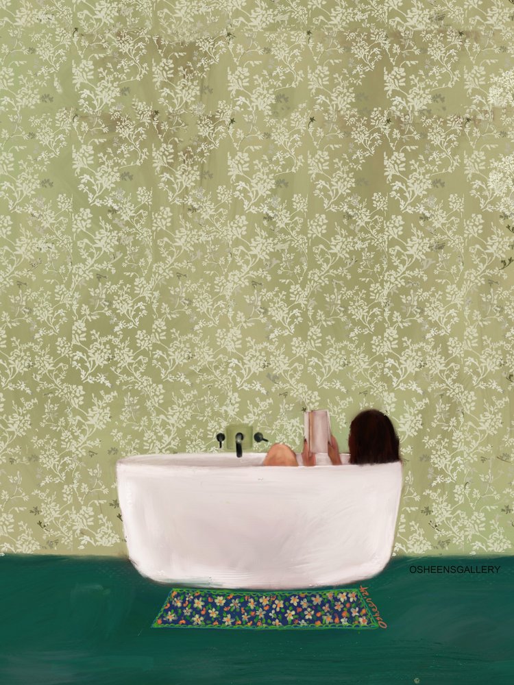 Un bain paisible - Osheensgallery