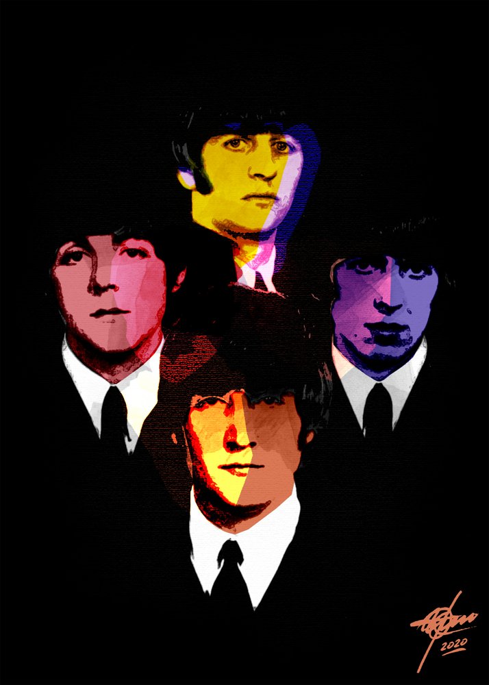 Portraits pop art colorés - Osvaldo Russo