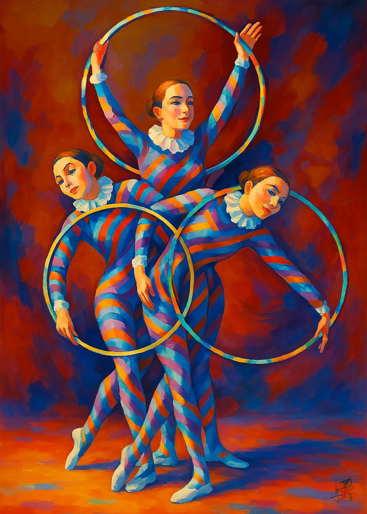 Les danseurs de cerceaux Harlequin - Osvaldo Russo