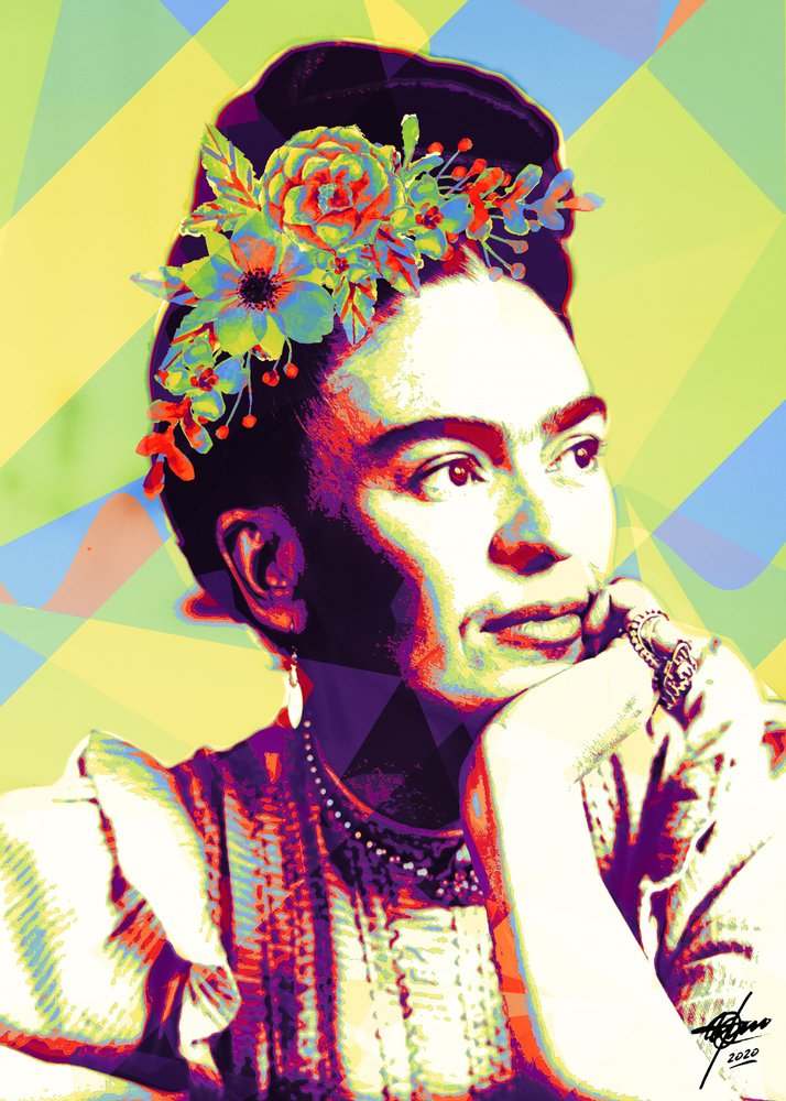 Portrait éclatant de Frida - Osvaldo Russo