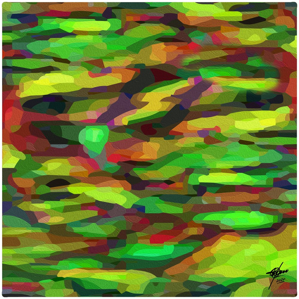 Flux abstrait vert vif - Osvaldo Russo