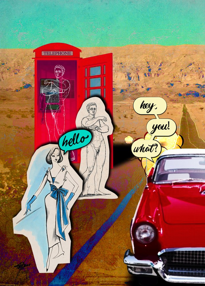 Dialogue vintage dans le désert - Osvaldo Russo