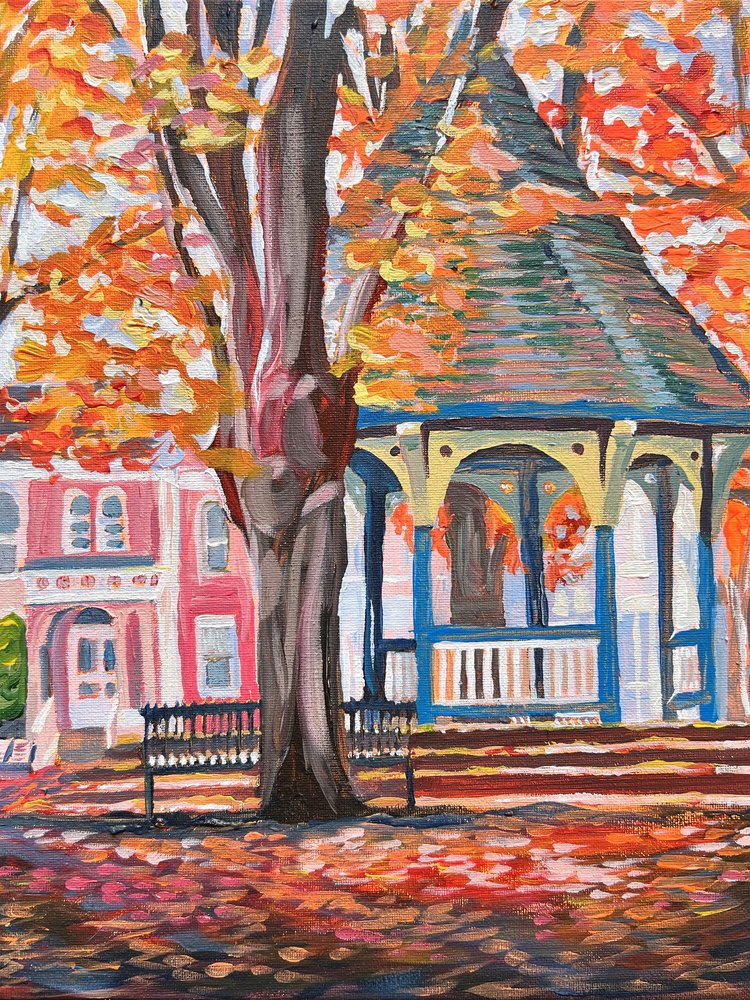Un gazebo aux couleurs chatoyantes de l