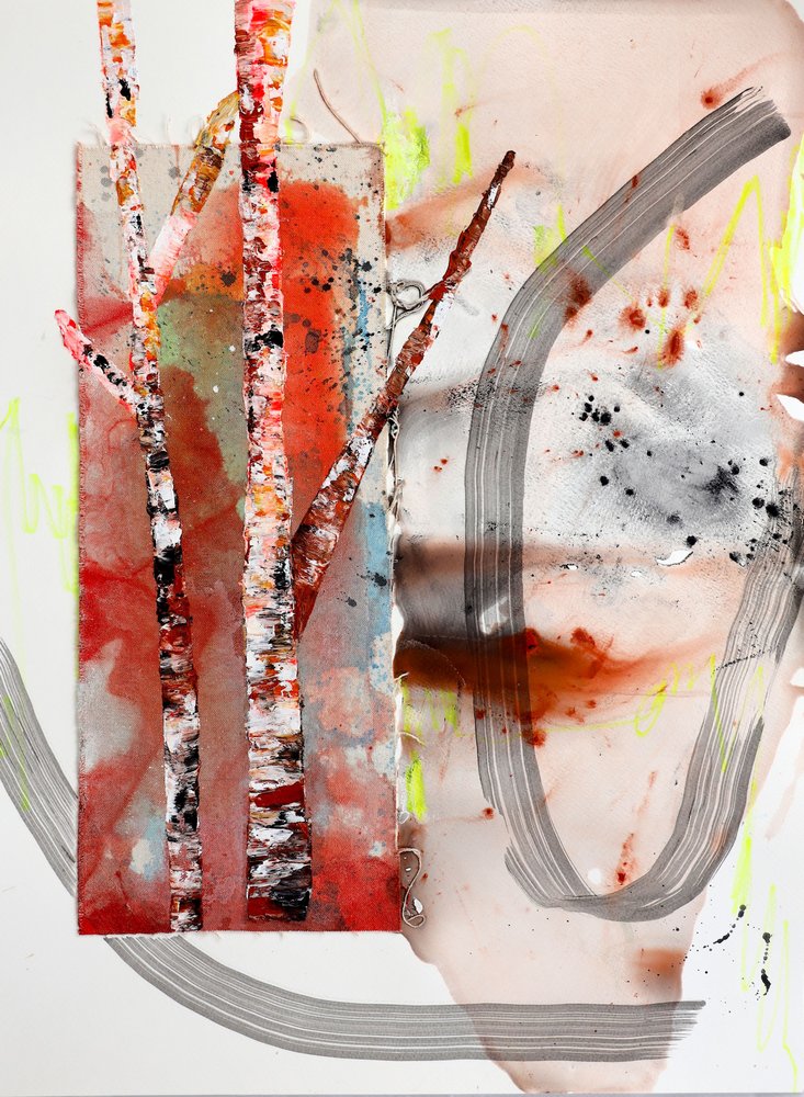 Forêt de bouleaux - Abstrait - Poonam Choudhary
