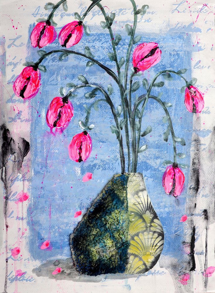 Fleurs roses éclatantes - Poonam Choudhary