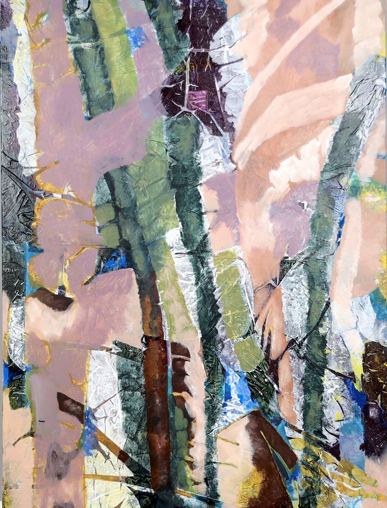 Abstrait texturé inspiré de la forêt - Poonam Choudhary