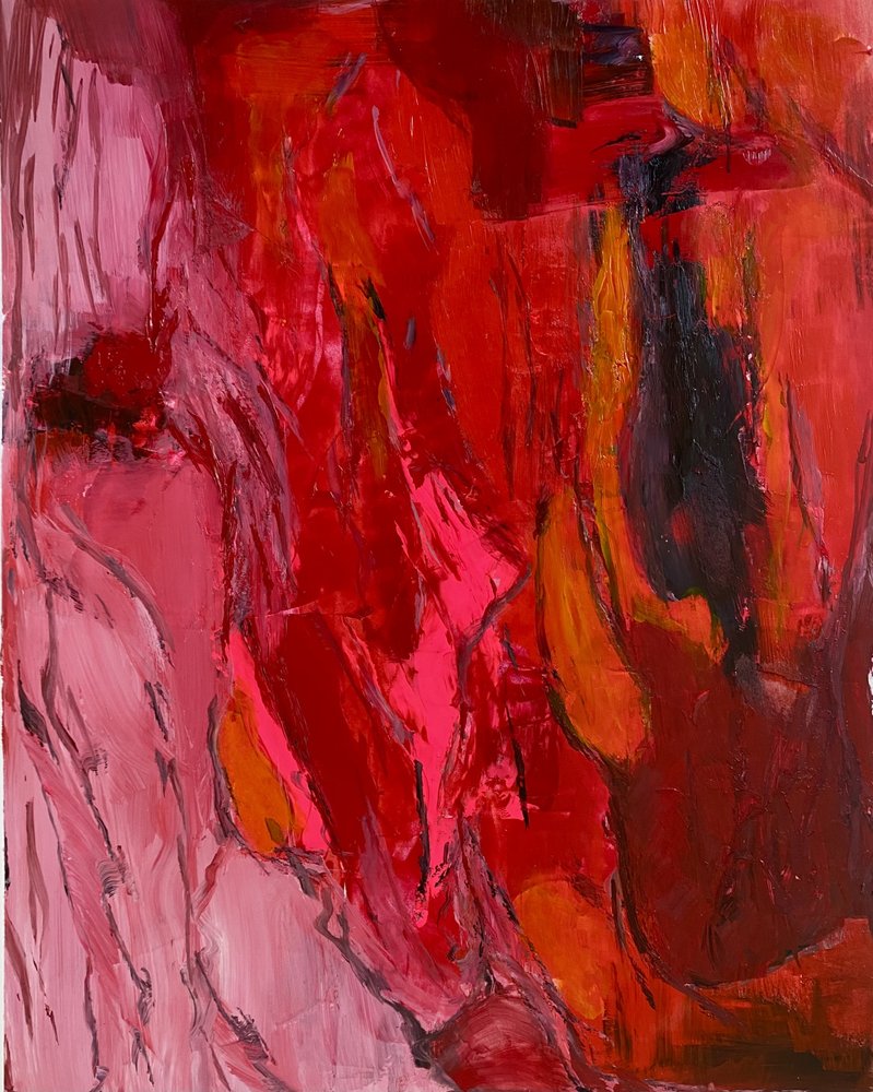 Abstrait rouge vif - Preston Harmon