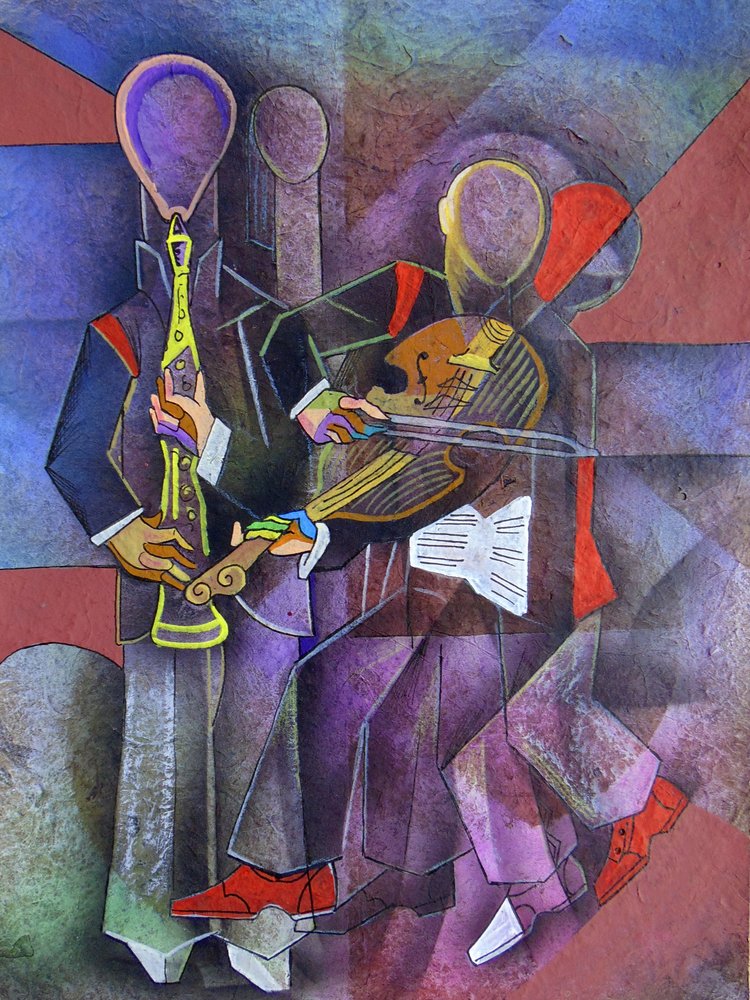 Musiciens de jazz cubistes - Ricardo Maya