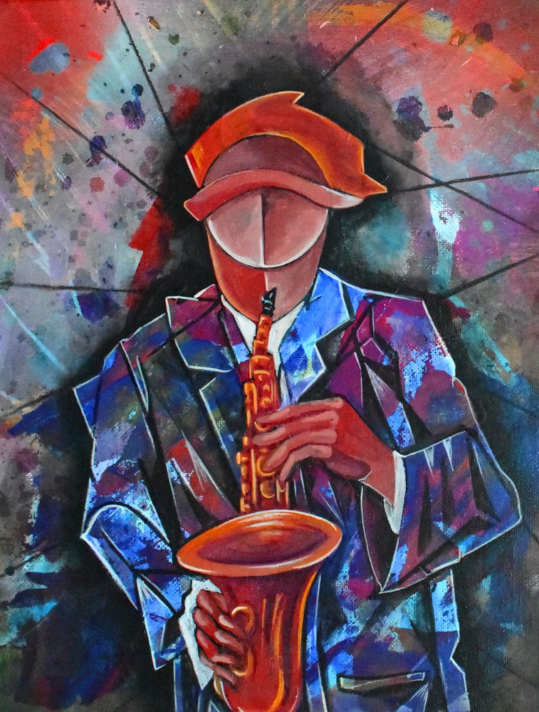 Jazz au saxophone plein d
