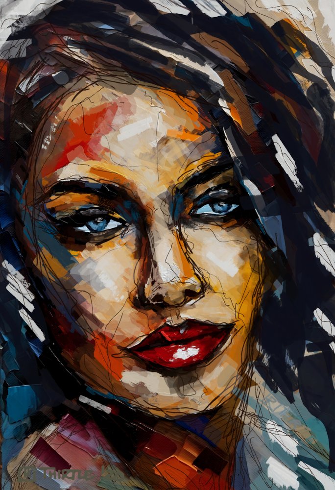 Femme au regard intense - Robert Thirtle
