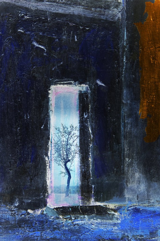 Fenêtre avec arbre solitaire - Rudi Jacobs