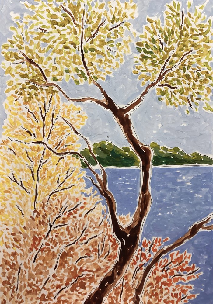 Paysage lacustre en automne - Rushati Chowdhury
