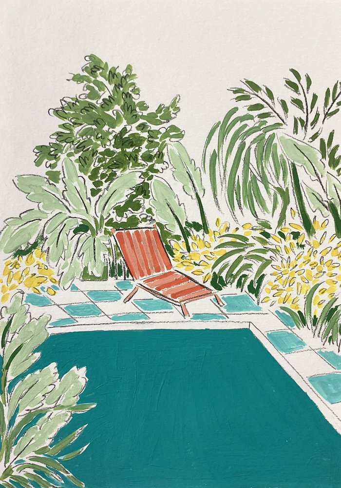 Jardin relaxant au bord de la piscine - Rushati Chowdhury