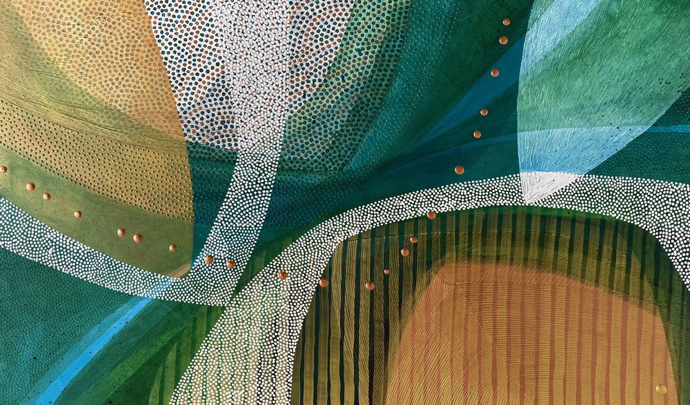 Flux abstrait « Or vert » - SAN STARLING