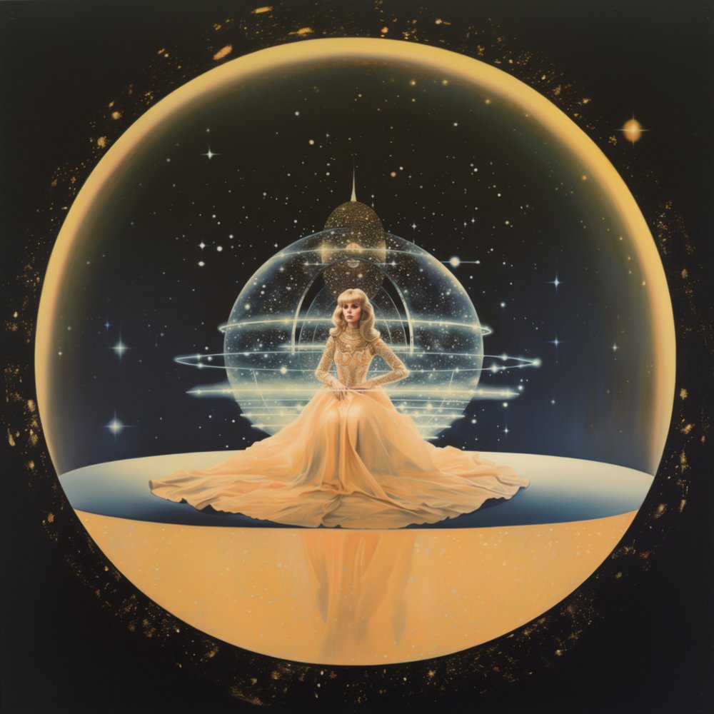 Robe dorée « Vision céleste » - Samantha Hearn