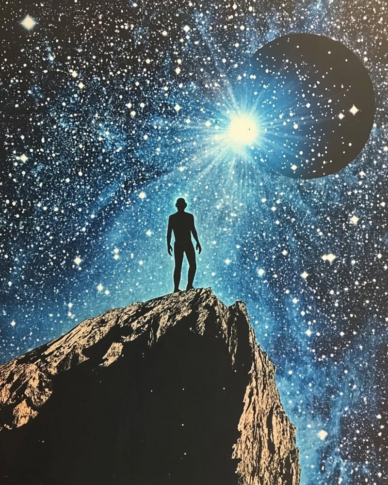 Un homme contemplant le cosmos - Samantha Hearn