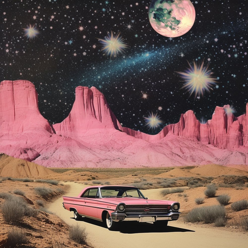 Voiture rose « Cosmic Desert » - Samantha Hearn