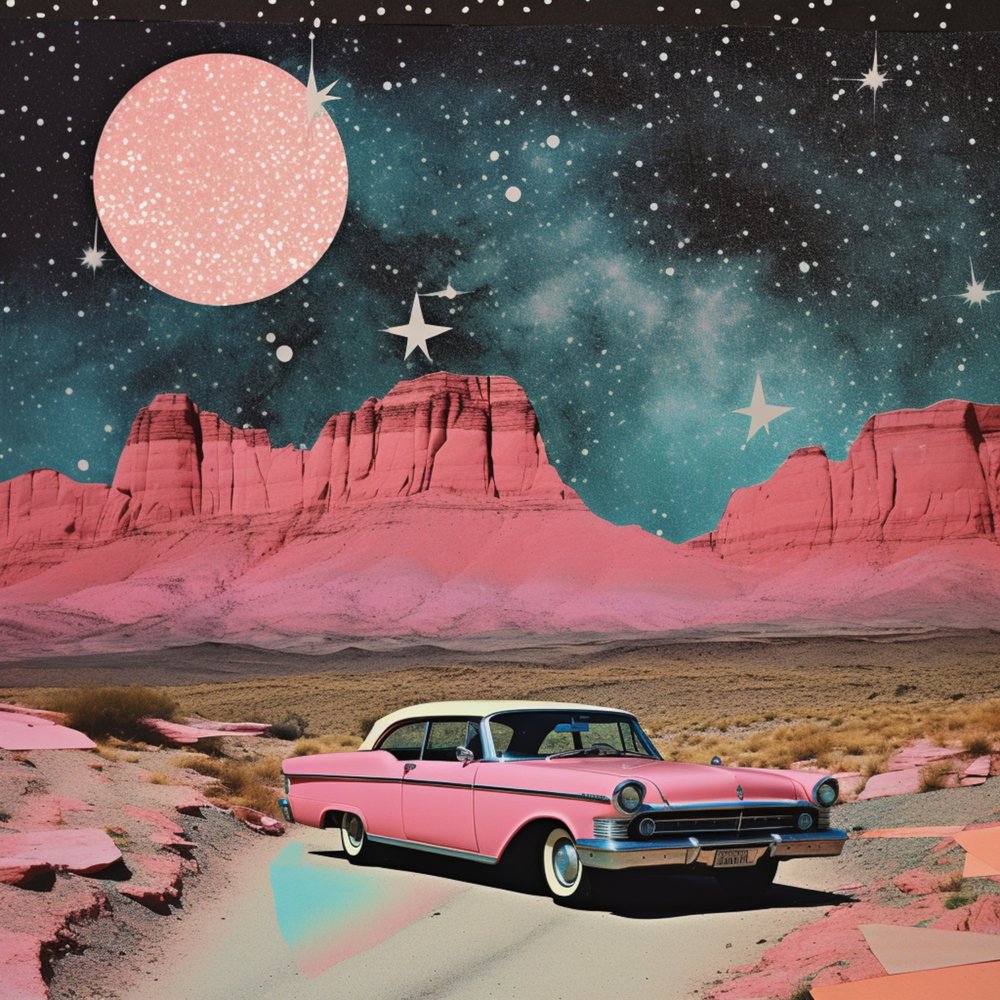Voiture rétro « Cosmic Desert » - Samantha Hearn