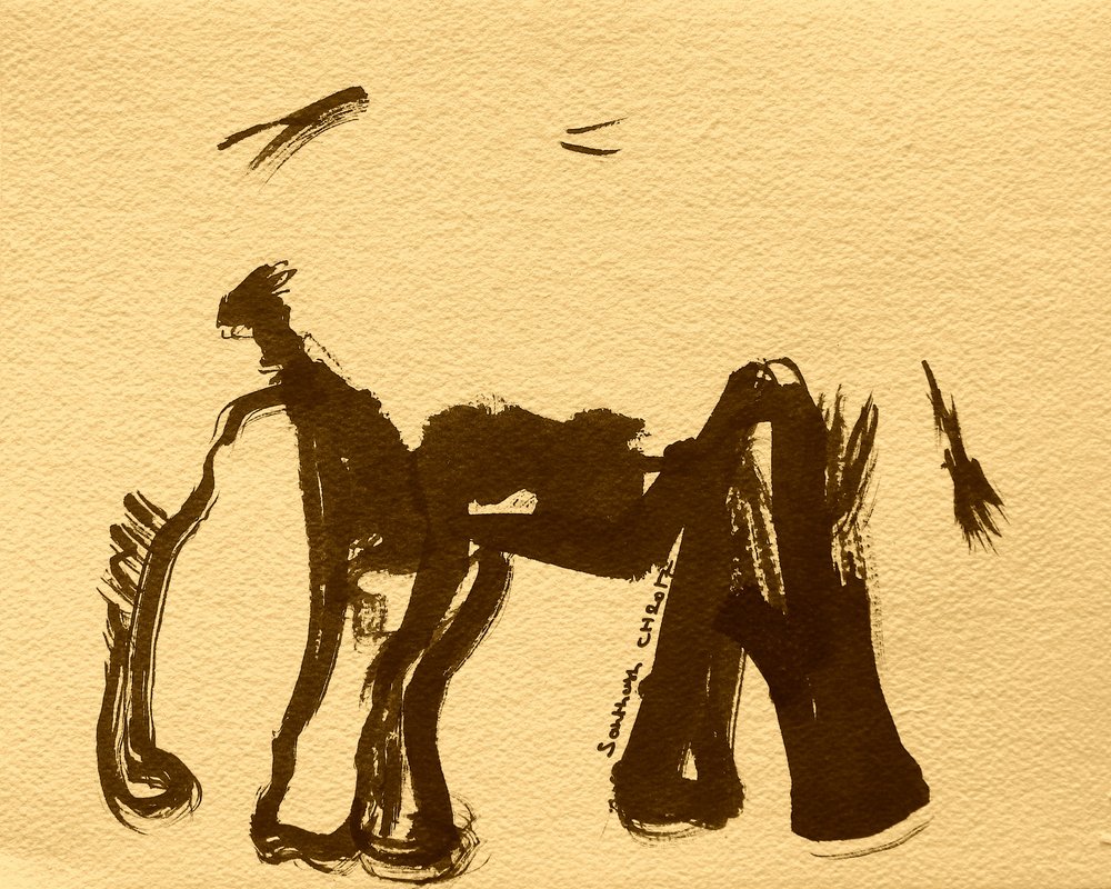 Éléphant abstrait à l