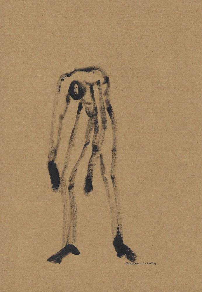 Figure sombre penchée - Santhosh ch