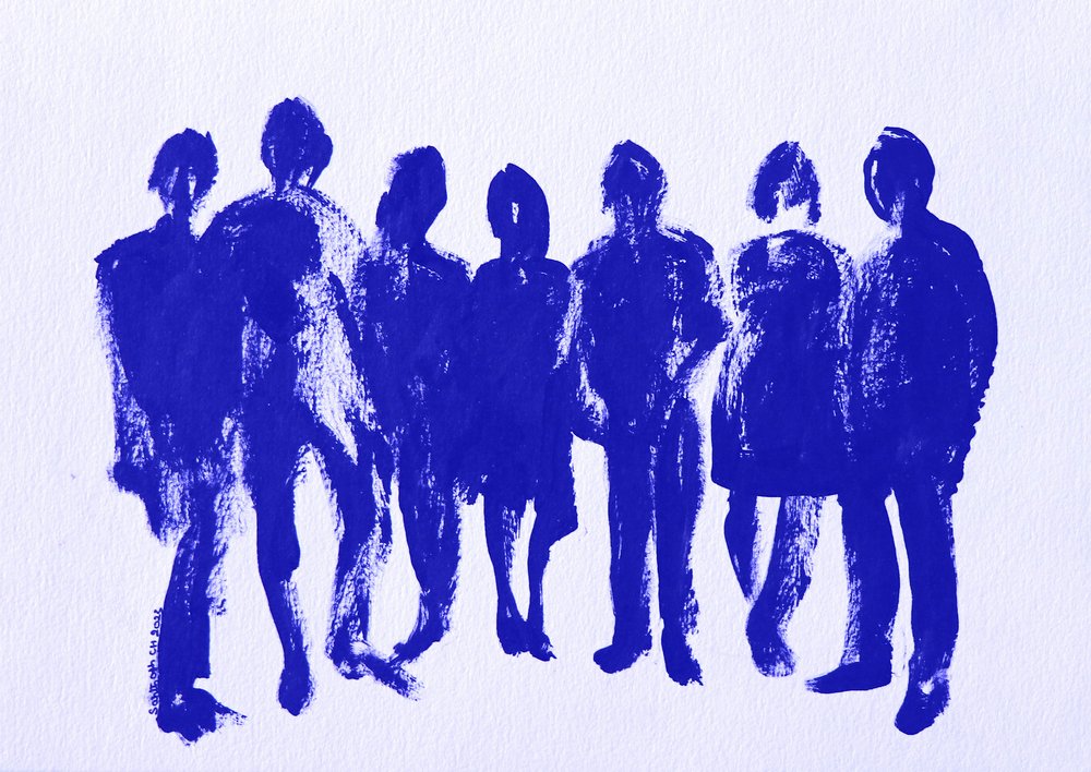 Formes bleues reliées - Santhosh ch