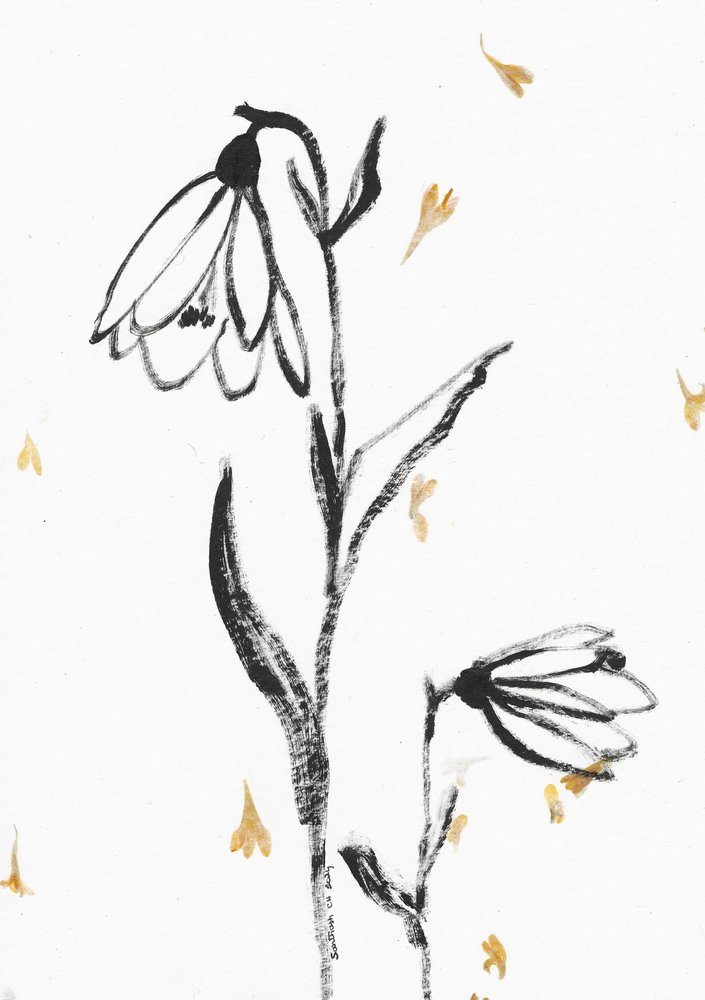 Délicat croquis floral - Santhosh ch