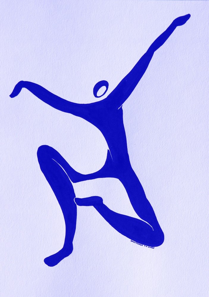 Danseuse bleue dynamique - Santhosh ch