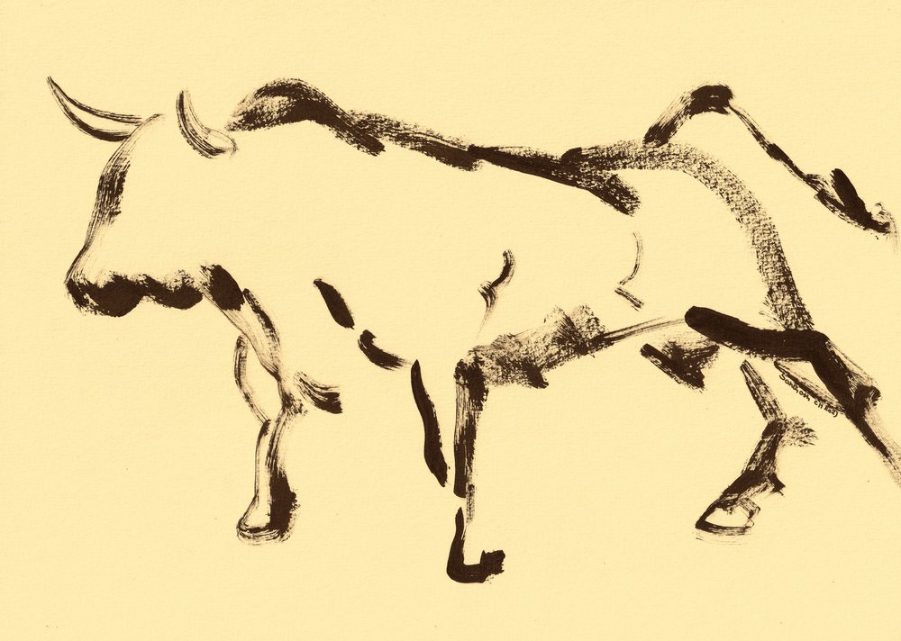 Esquisse dynamique de taureau - Santhosh ch