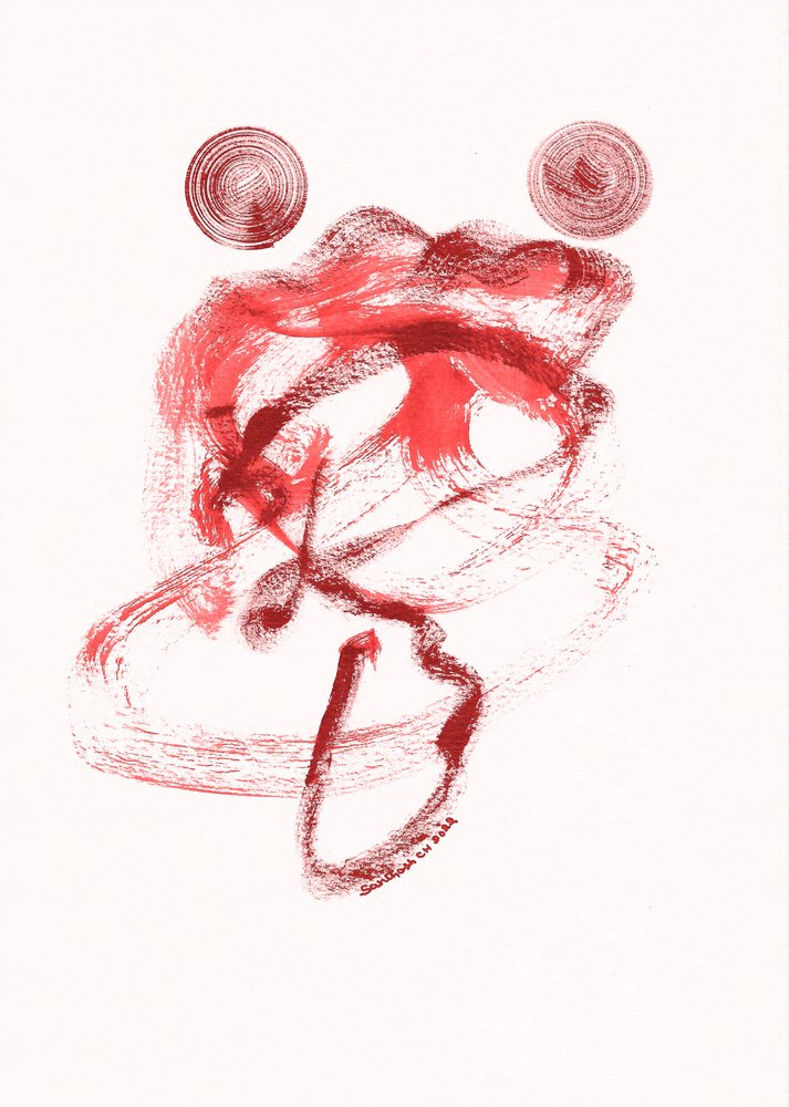 Abstraction rouge dynamique - Santhosh ch