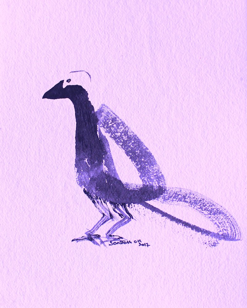 Élégant oiseau violet - Santhosh ch