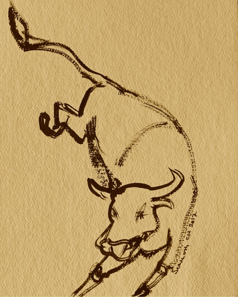 Taureau expressif en charge - Santhosh ch